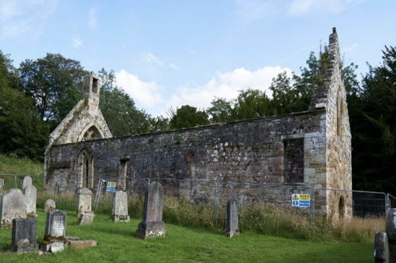 Entry to hay loft at Temple Old Kirk